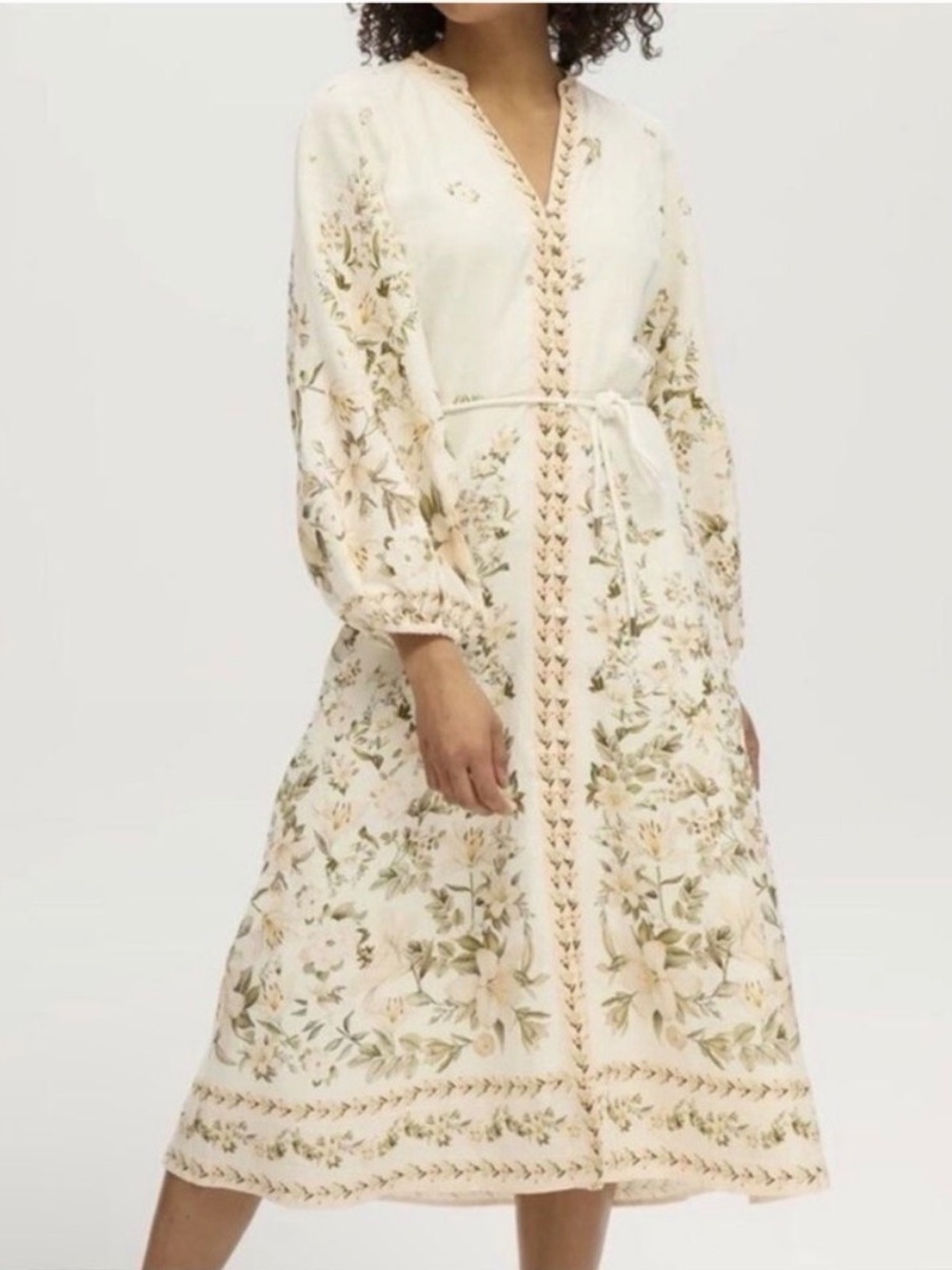 Calypso St. Barth Linen Floral Maxi Dress
